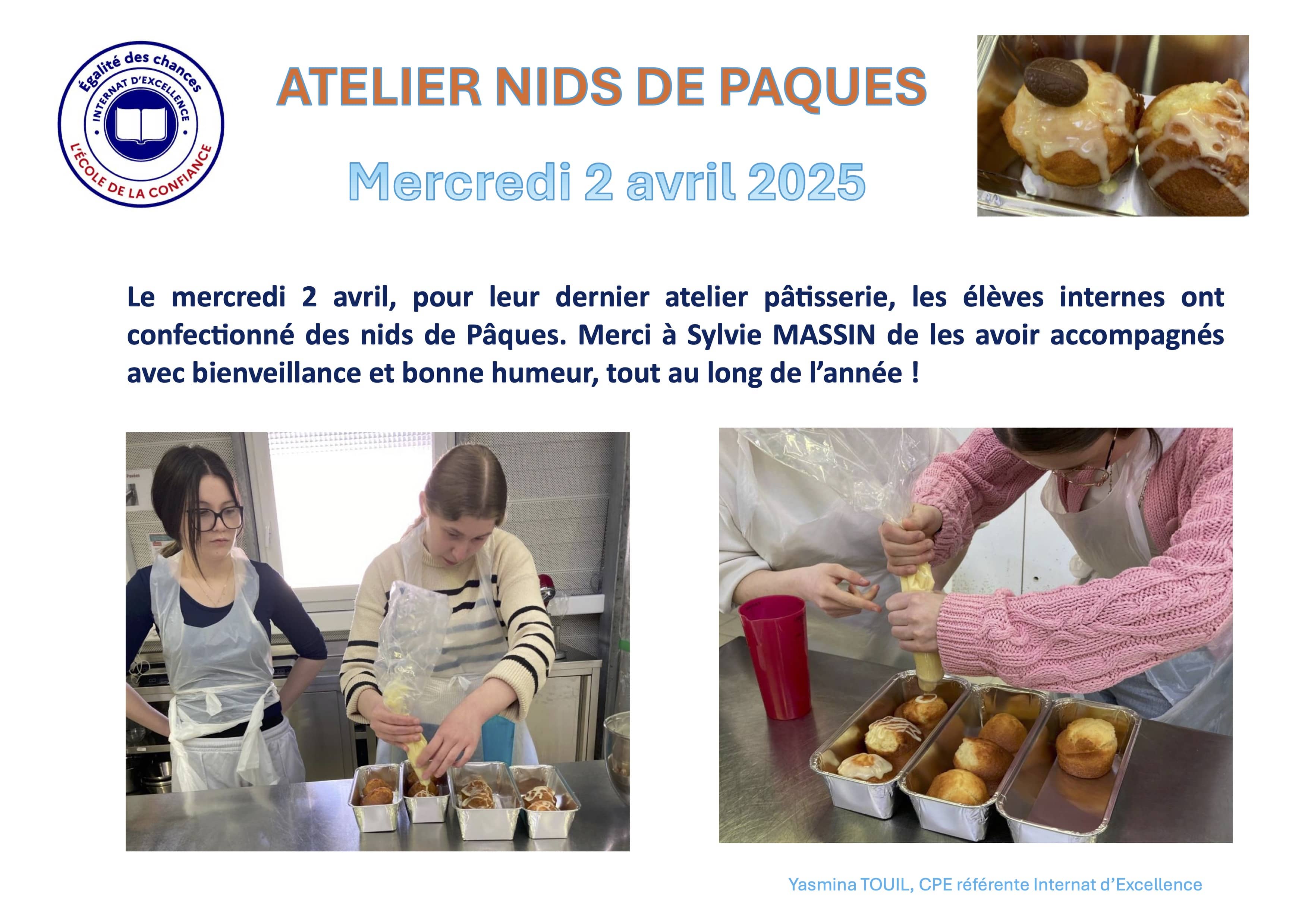 atelier nids de paques